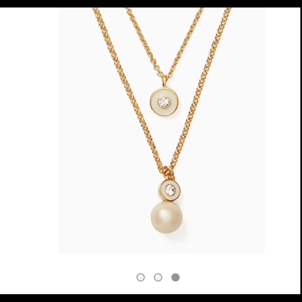 Kate Spade doublestrand gold pearl necklace